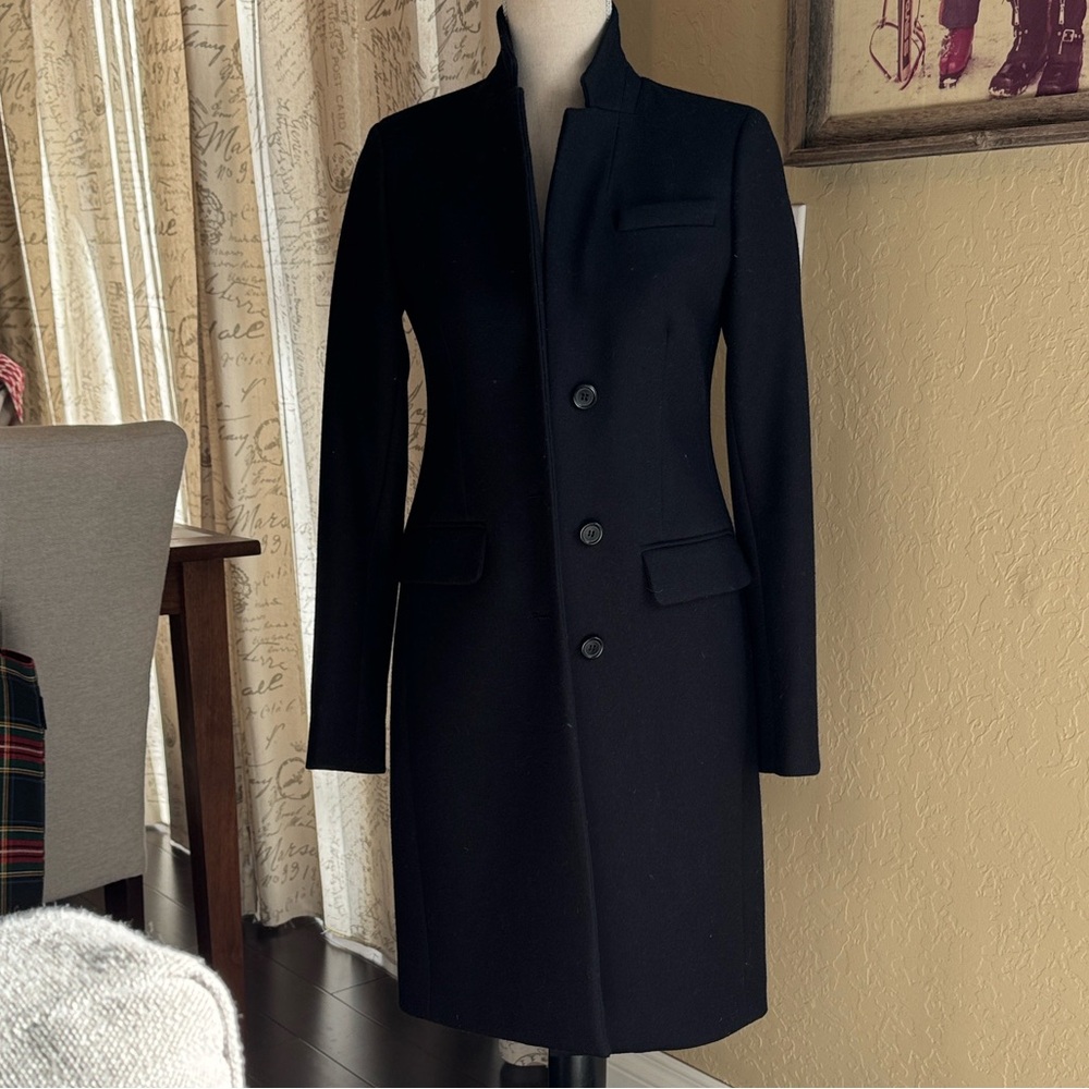 Womens black Long wool coat